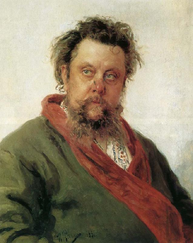 Ilya Repin Canadian composer portrait Mussorgsky Germany oil painting art